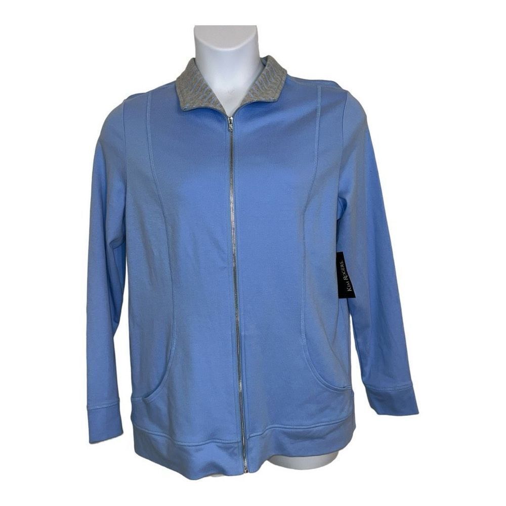 Kim Rogers light weight light blue jacket